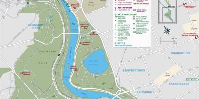 Kaart fairmount park Philadelphia