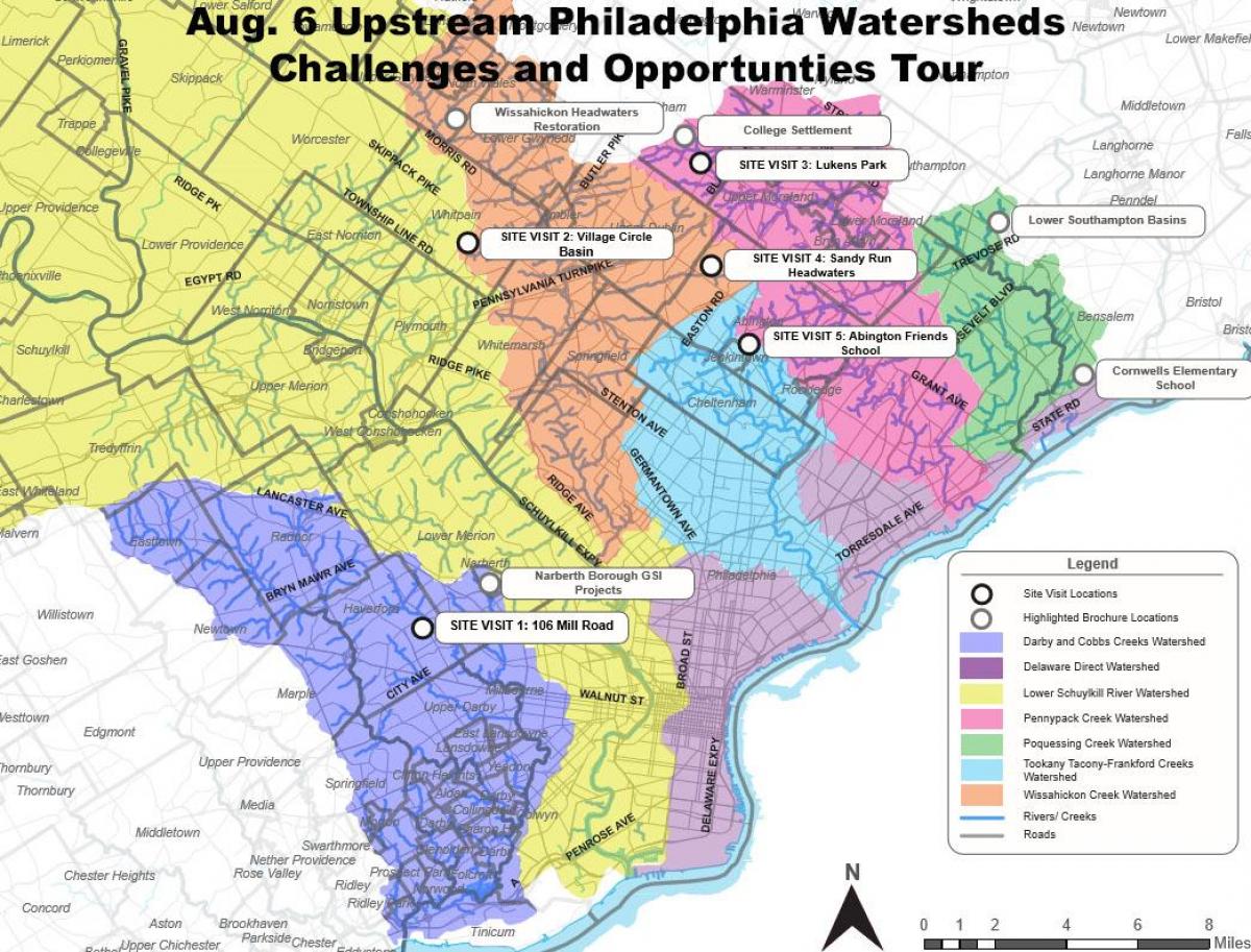 äärelinnas Philadelphia kaart