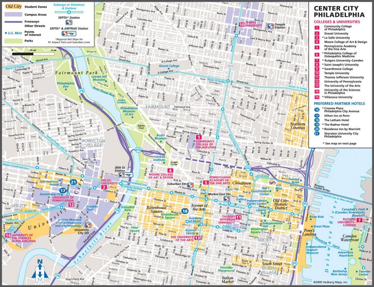 tourist map Philadelphia