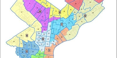 Philadelphia city kaart