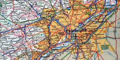 Kaart Philadelphia pa
