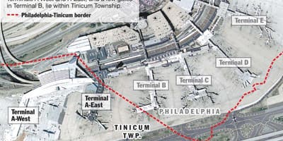 Philadelphia rahvusvaheline lennujaam kaart
