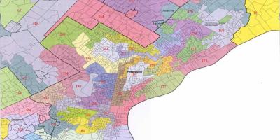 Philadelphia nõukogu linnaosa kaart