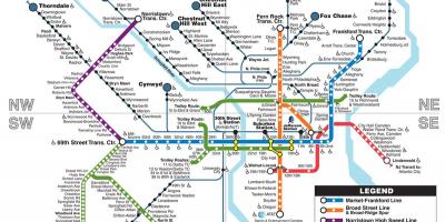 Metro Philadelphia kaart
